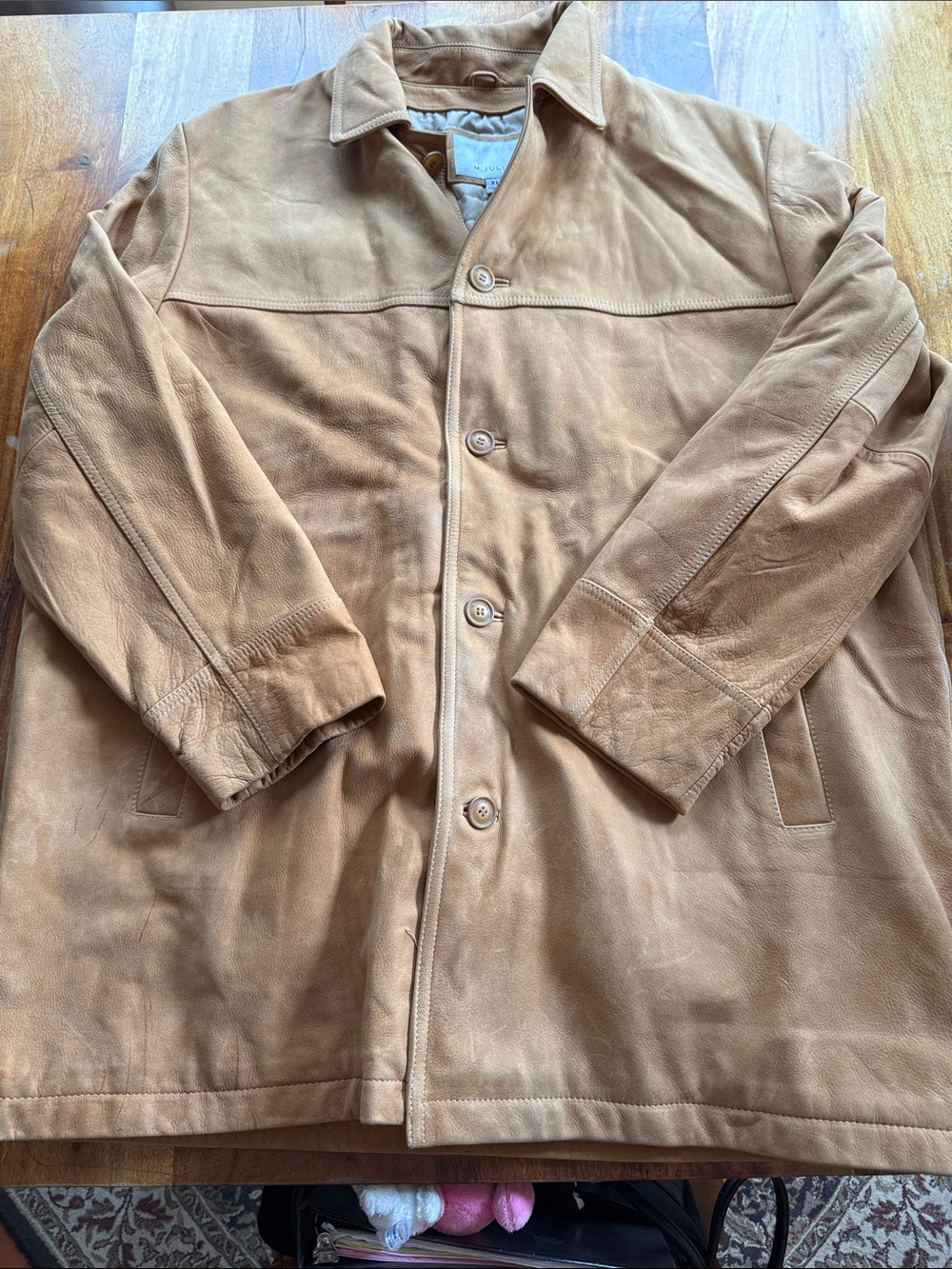 Wilsons Leather M. Julian Mens Brown Suede Rancher Jacket Coat XL (TD)